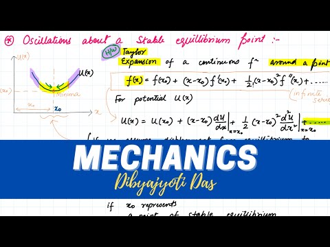 (Lec 17 & 18) Potential Energy & Stability, Oscillations about Equilibrium point (SHM)