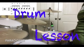 SUPER EASY Paradiddle Solo/Fill Idea(Lesson)