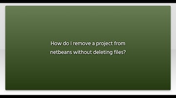 How do I remove a project from netbeans without deleting files?