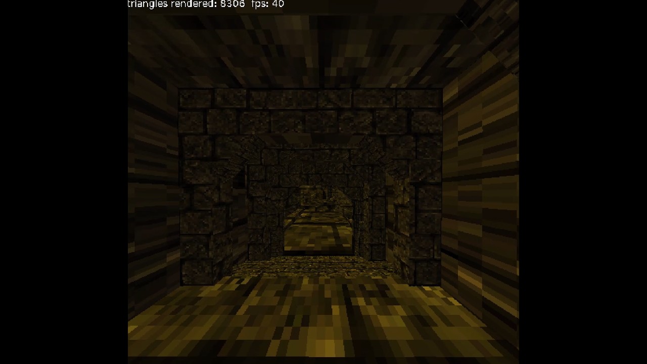Quake E1M1 test with perspective correct mapping after clipping (And ...