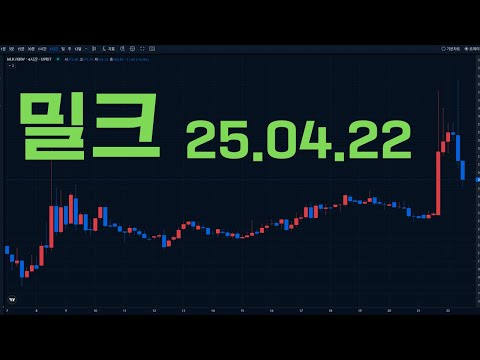 4월22일 <strong>밀크코인</strong>  관망이 필요한 시점입니다