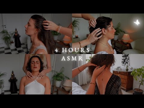 ASMR whispered 😴 4H CALMING SOFT TOUCH MASSAGE