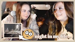 night in my life | we were in the newspaper, snow storm and doughnut jelly