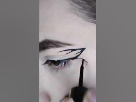 Процесс создания стрелок бабочка 🦋 За качество простите... #макияж # ...