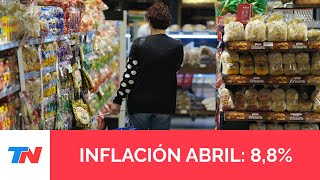 La inflación de abril fue de 8,8% y acumuló 289,4% en el último año