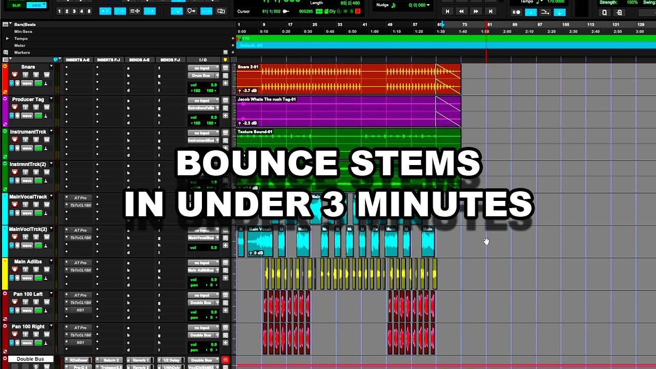 HOW TO EXPORT STEMS IN PRO TOOLS IN UNDER 3 Minutes