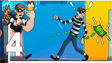 Robbery Bob™ - Gameplay Walkthrough Part 4 - Chapter 2 - DOWNTOWN 1-5 lvl (Android IOS)