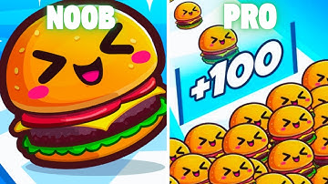 Noob 🆚 Pro  Food Run - Crowd Control Game 🐸🐸🐸 Walkthrough Satisfying Asmr Gameplay GH3472