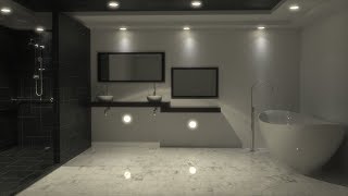 SketchUp Pro Bathroom Tutorial + Thea Render