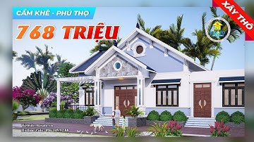 Hé Lộ Mẫu Nhà Cấp 4 Mái Thái Hiện Đại 768 TRIỆU Với 4 Phòng Ngủ Tại Huyện Cẩm Khê Tỉnh Phú Thọ