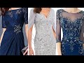 Laxurty And Classy Lace Sequin And Beads Work Mother Of The Bride And Groom Maxi Gown Dresses 2021