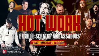 Berklee Scratch Ambassadors: Hot Work feat. Michael Moore
The Berklee Scratch Ambassadors current line-up features a diverse group of musicians, artists and songwriters from India, China, and across the North American continent. Now centered at BerkleeNYC, Berklees campus in New York, the ensemble features students from the Master of Arts in Creative Media and Technologys Songwriting and Production and Live Experience Design specializations.
Hot Work written by Michael Moore, arranged by the Berklee Scratch Ambassadors
Michael Moore: Vocals, electric guitar
Shakthisree Gopalan: Vocal Improv
Lifei Chen: Vocals
Sachi Rodriguez: Vocals
Ryan Nava: Organ
Eric Uncle Ricky Lindberg: Live Beats
Akash Marjumdar: acoustic guitar and vocals
Loudon Stearns: Bass
Stephen Webber: Turntables
Produced and Mixed by Stephen Webber
Vocal Coaching: Annette Philip
Tracking Session Engineered by Matthew Soares
Editing & Mix Prep: Sachi Rodrigues
Video Capture: Ryan Nava, Simon Yu, Glenn Forsythe
Video Editing: Simon Yu
Additional Graphics: Glenn Forsythe Berklee Scratch Ambassadors: Hot Work feat. Michael Moore