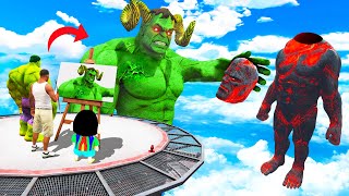 GTA 5 | GTA5 BUT WHATEVER TITAN LAVA GOD MONSTER VS HORN GOD HULK SHINCHAN DRAWS COMES TO REAL LIFE