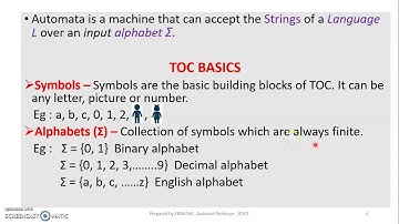 TOC - MODULE 1 - TOPIC 1 - TOC BASICS