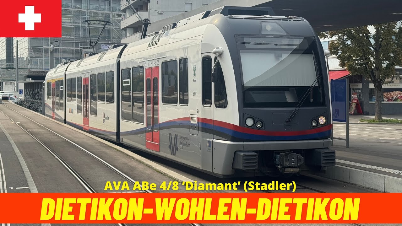 Cab Ride Dietikon→Wohlen →Dietikon (Aargau Verkehr AG , Switzerland, October 2025) driver's view 4K