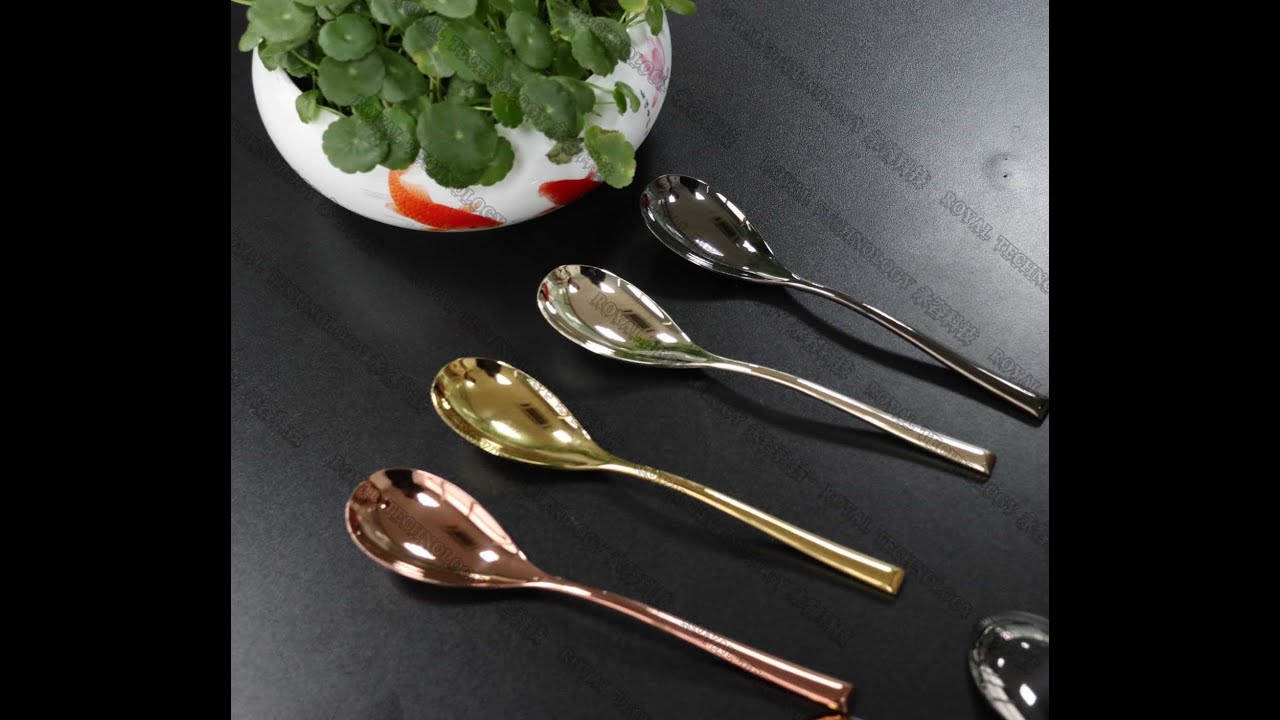 PVD TiN coating on SS flatwares