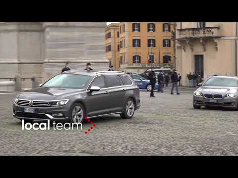 Mario Draghi al Quirinale: l'ingresso delle auto