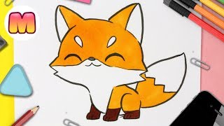 HOW TO DRAW A KAWAII FOX - Easy Kawaii Drawings - Learn to Draw Kawaii Animals