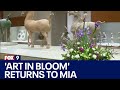 Art in bloom features floral designs accompanying works of art at mia