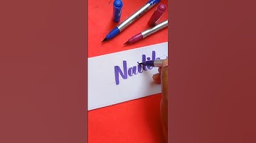 Naitik💜 name calligraphy 😇 #shivi_arts_ #satisfying #calligraphy #shorts #viral #youtubeshorts