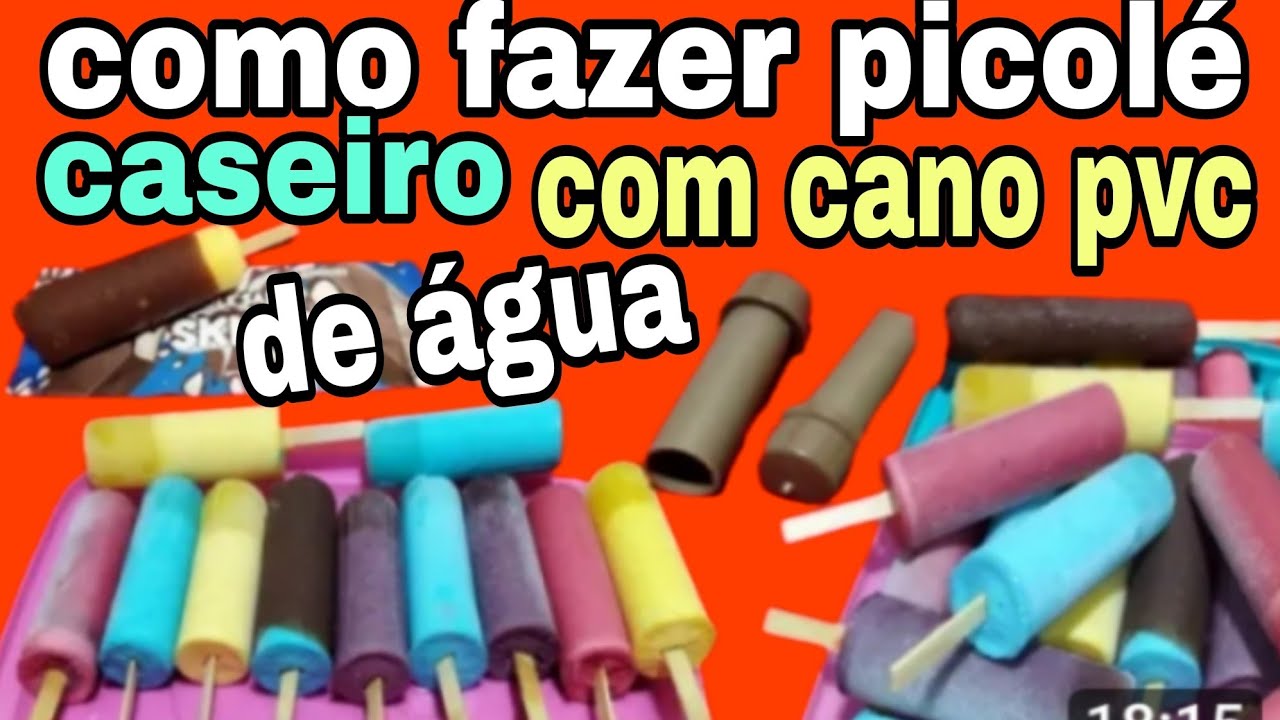 COMO FAZER FORMA CASEIRA COM CANOS DE PVC PARA PICOLÉ CASEIRO