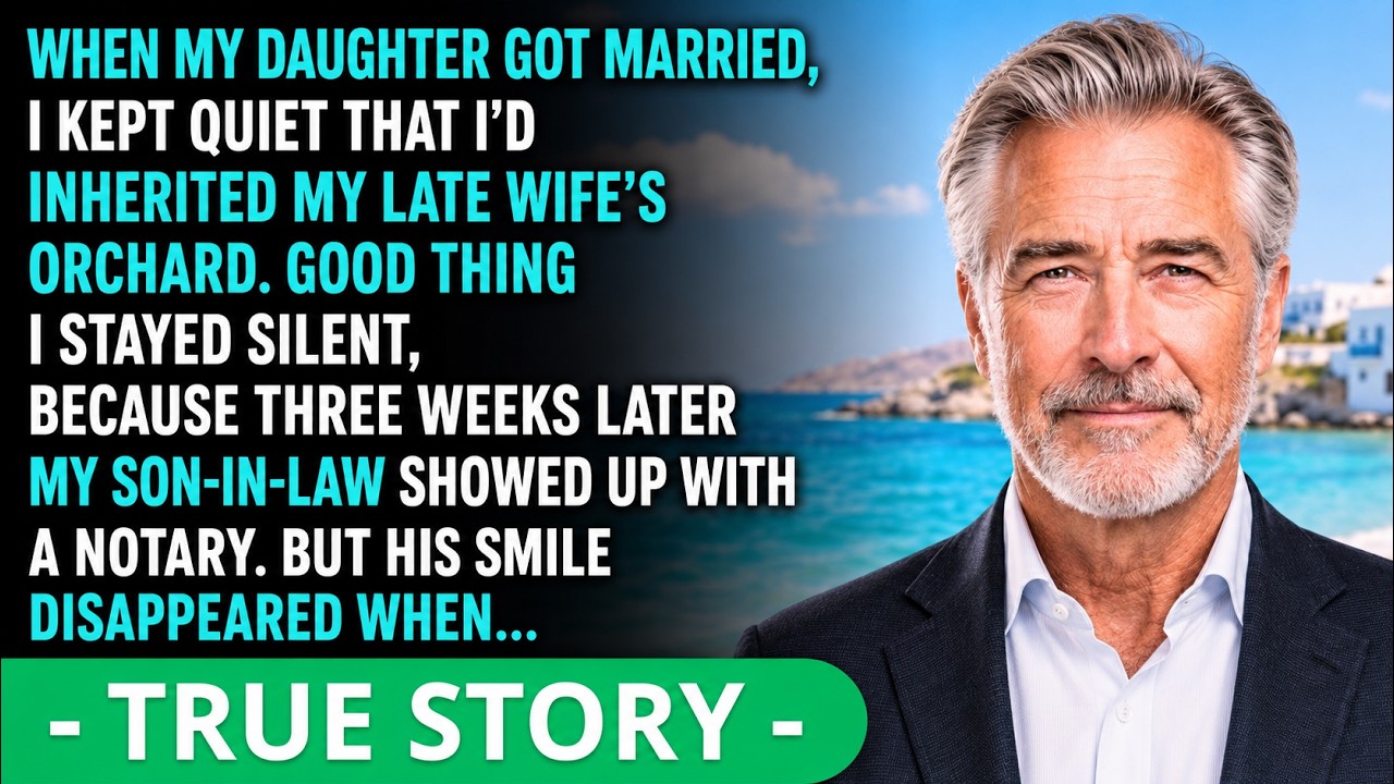 Three weeks after I walked my daughter down the aisle, my son-in-law showed up at my door with a notary and a stack of papers. He sat at my kitchen table, slid a document toward me, and said, "We...