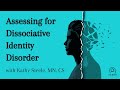 A Key Sign Of Dissociative Identity Disorder With Kathy Steele MN CS A Key Sign Of Dissociative Identity Disorder With Kathy Steele MN CS