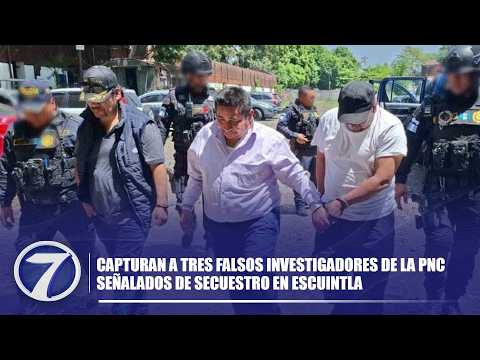 Three fake PNC investigators accused of kidnapping captured in Escuintla