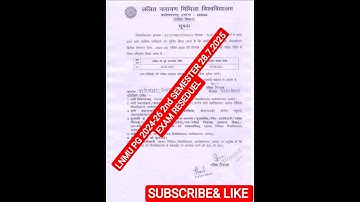 LNMU PG 2024-26 2nd SEMESTER EXAM RESEDUEL #lnmuuniversity #view