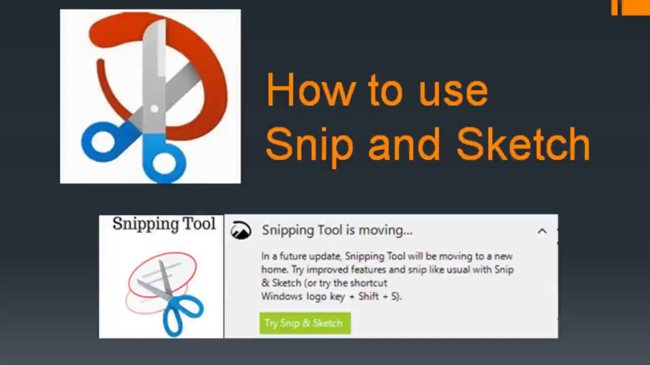 How To Use Snip And Sketch Snipping Tool YouTube