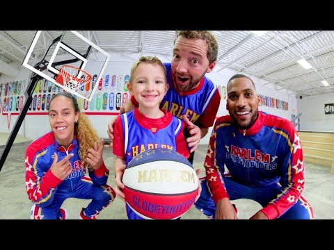 FATHER SON EPIC BASKETBALL TRICK SHOTS / Globetrotter Bloopers!