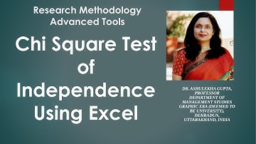 Chi Square Test of Independence Using Excel(chisquaretest)(excel)(test of independence)
