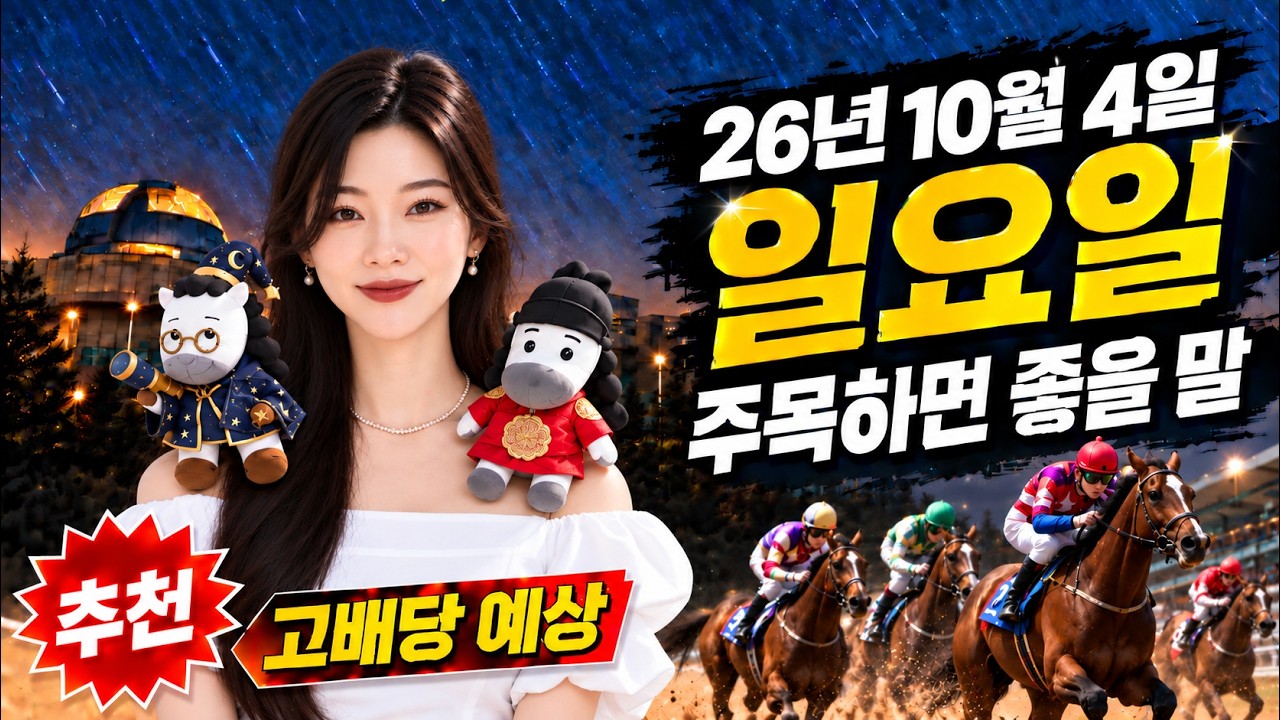 2026년 10월 4일 일요일 서울, 영천 고배당 예상 마필