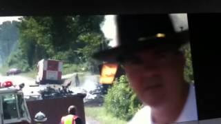 UNCUT: Video from Route 460 semi accident in Prince George County