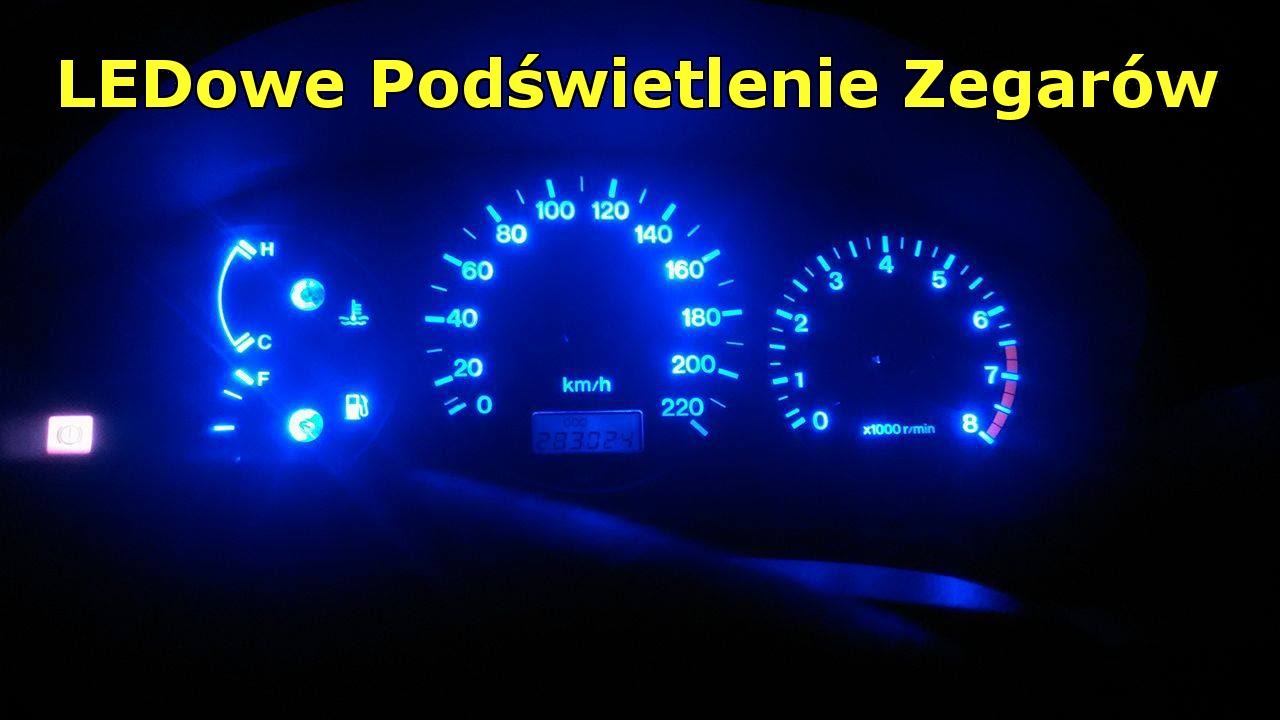 Mazda 323C - Ledowe Podświetlenie Zegarów - Youtube