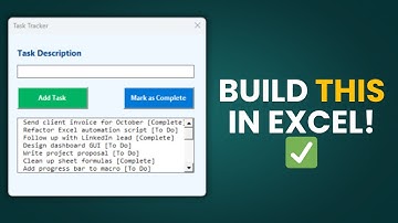 Build This Task Tracker in Excel with VBA (Step-by-Step UserForm Tutorial)