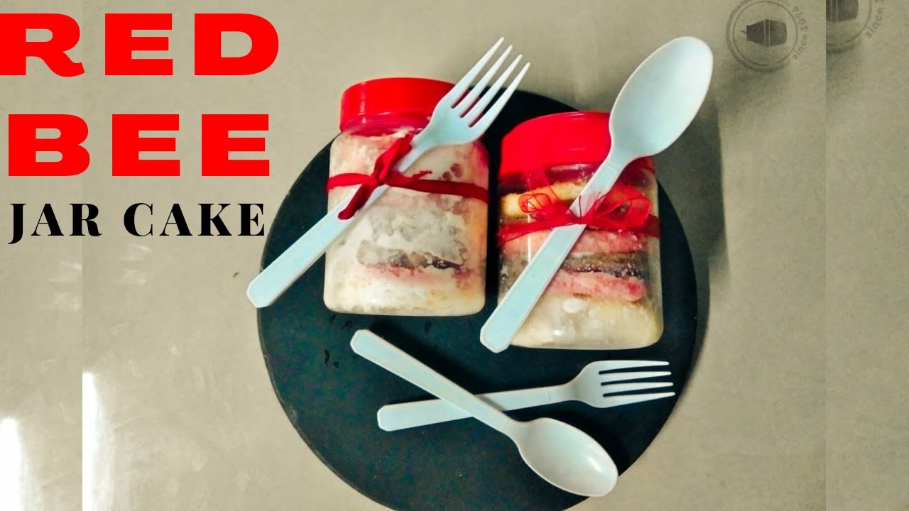 ഓവനില്ലാതെ മിക്സി ഉപയോഗിച്ച് ഒരു Perfect RED BEE JAR CAKE| JAR Cake Recipe| JAR CAKE|