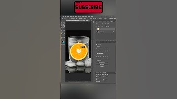how to freeze lemon slice in a water glass in photoshop #shorts #photoshop #frozeneffectinphotoshop