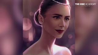 Painting of Lily Collins from Emily in Paris