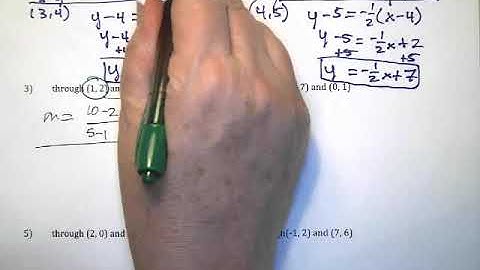 7.2 B Video Notes  8H Writing Linear Equations from Two Points