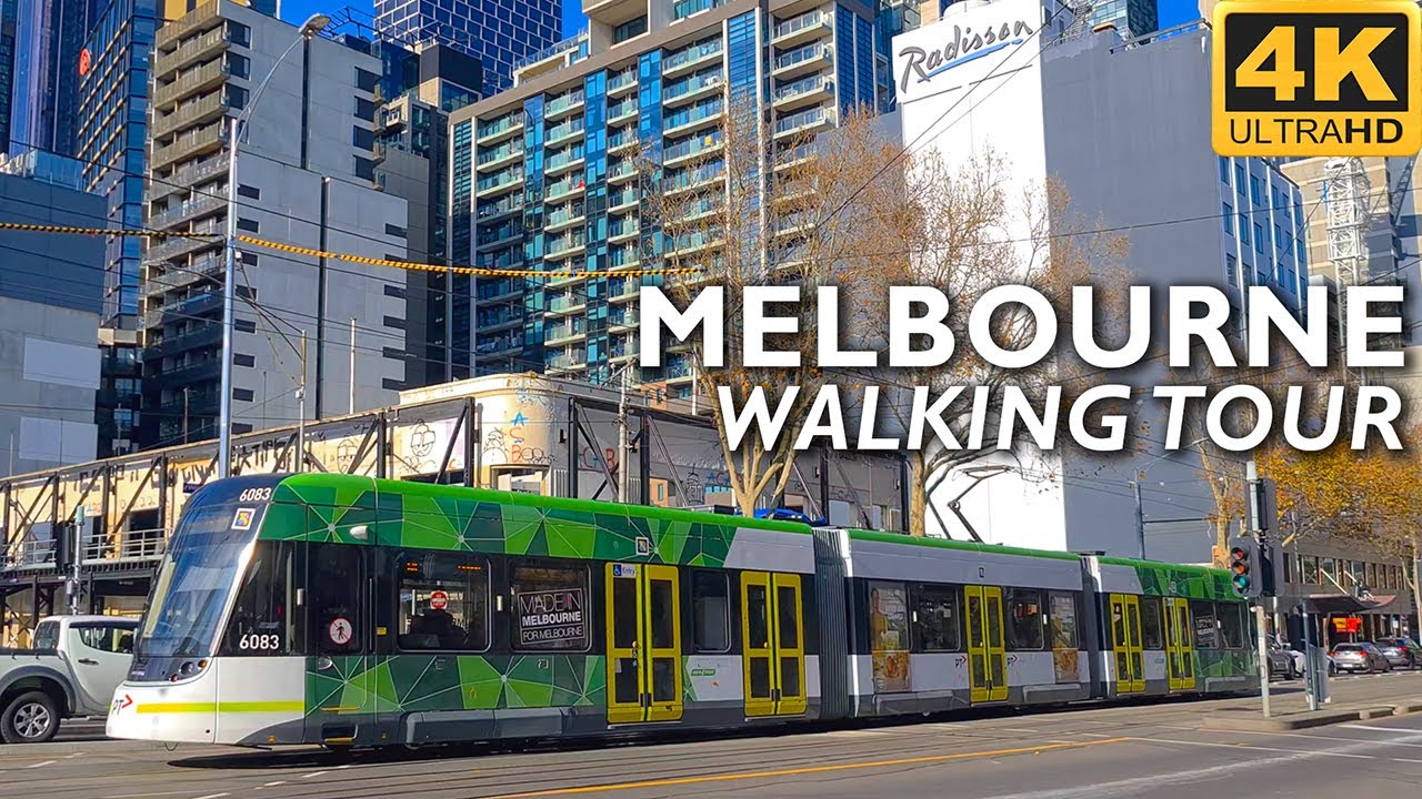 Melbourne City Walking Tour - From Franklin Street to Russell Street | 4K Video