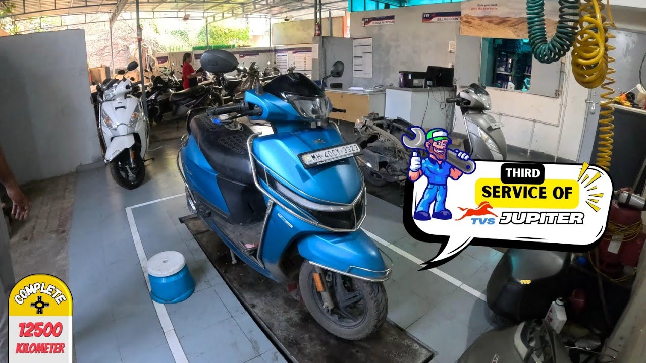 TVS Jupiter 3rd Service After 12,500 KM | Complete Service Experience