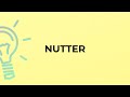 What is the meaning of the word NUTTER?