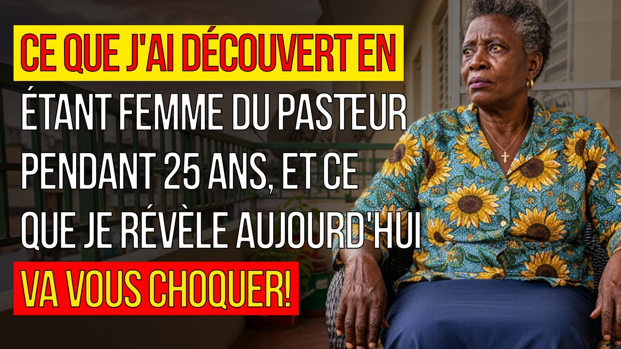 CE QUE J'AI DÉCOUVERT EN ÉTANT FEMME DU PASTEUR PENDANT 25 ANS, CE QUE JE RÉVÈLE VA VOUS CHOQUER