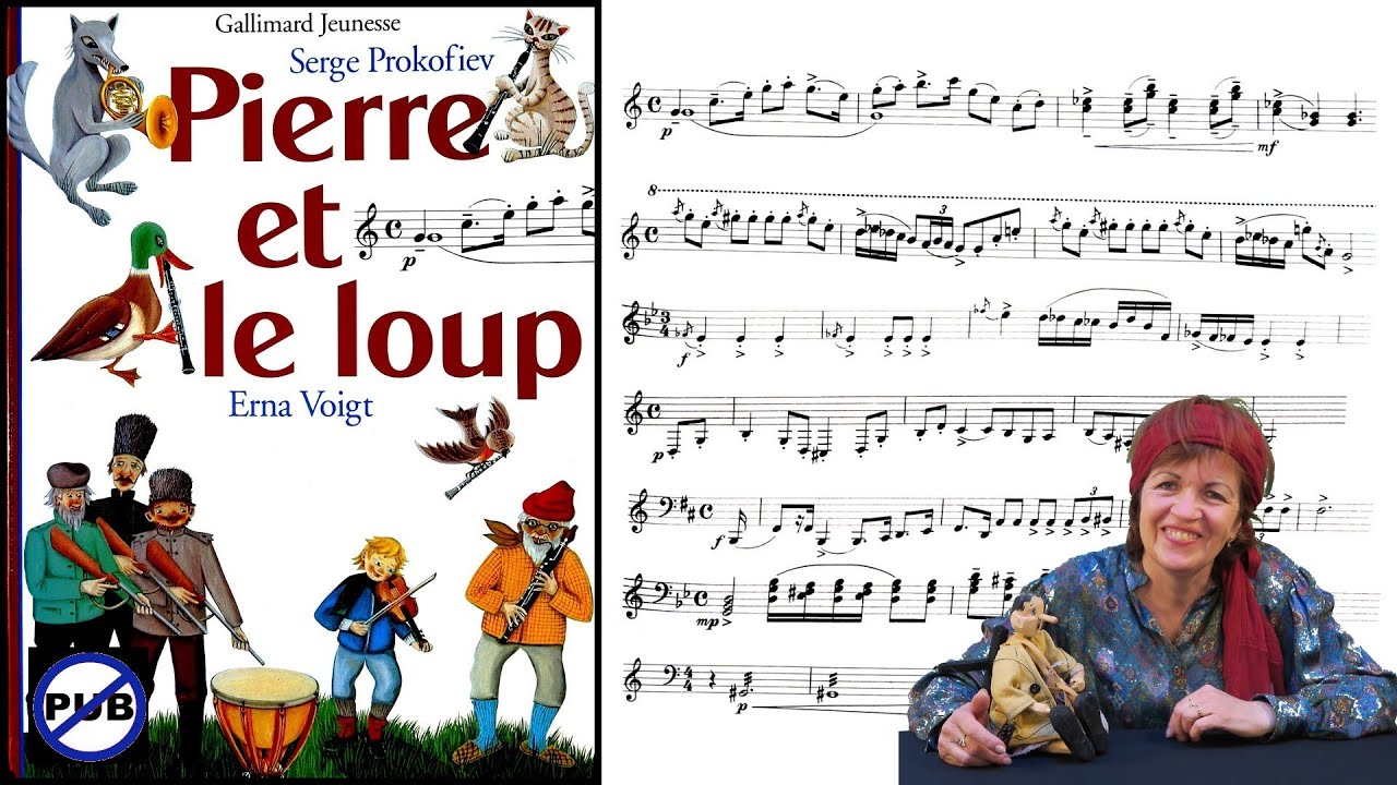 Lecture d'album Pierre et le loup Serge Prokofiev Illustrations E. Voigt Gallimard