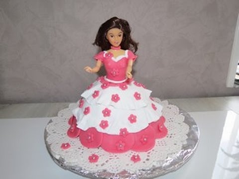 Gateau Princesse 3d Avec Robe En Pate A Sucre Cake Princess Torta Principessa Youtube