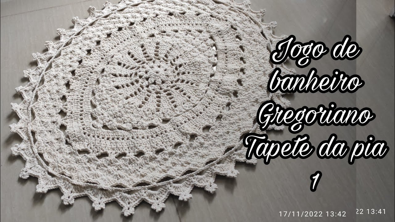 🌼 Jogo de banheiro gregoriano - Tapete pia parte 1