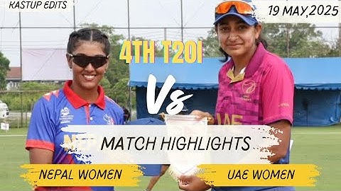 NEPAL (W) VS UAE (W) 4TH T20I MATCH HIGHLIGHTS || ICC(W)T20 WORLDCUP QUALIFIERS 2025 || KASTUP EDITS
