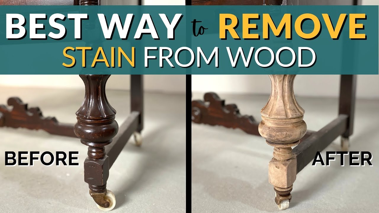 How To Remove Stain From Wood Furniture | Stripping Detailed Wood