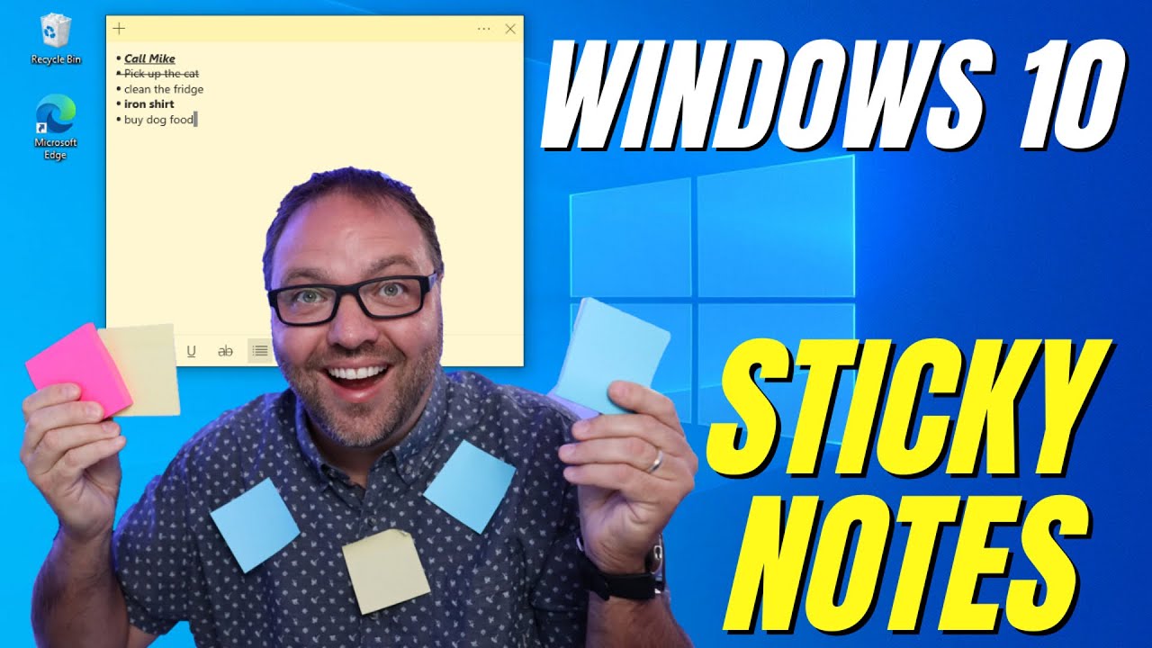 How to Put Sticky Notes on Desktop in Windows 10 Sticky Notes App) - YouTube